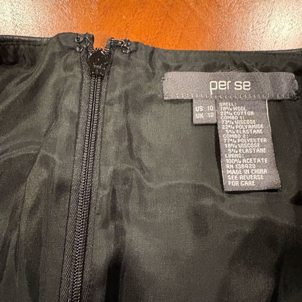 Per Se Black and Green A-Line Skirt, size 10 - Picture 7 of 9